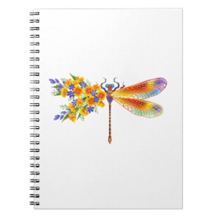Cuaderno Dragón de flores amarillas