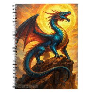 Cuaderno Dragón de Fuego Solar Celestial Fantasía