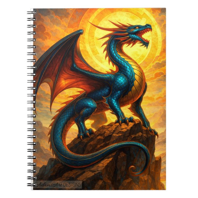 Cuaderno Dragón de Fuego Solar Celestial Fantasía (Frente)