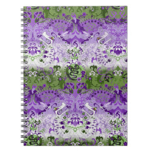Cuaderno Dragón de género Damasco - Bandera del Orgullo Gén