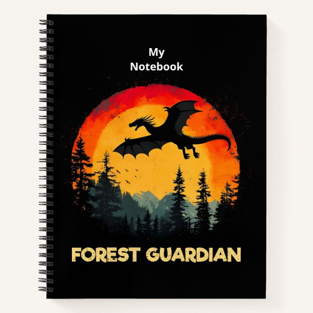 Cuaderno Dragón del bosque del atardecer (Anverso)
