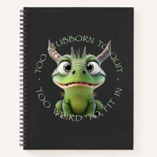 Cuaderno Dragón Demasiado Tonto Para Dejar Demasiado Raro P
