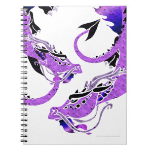 Cuaderno Dragón en espiral púrpura
