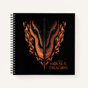 Cuaderno Dragón en llamas tras la espada