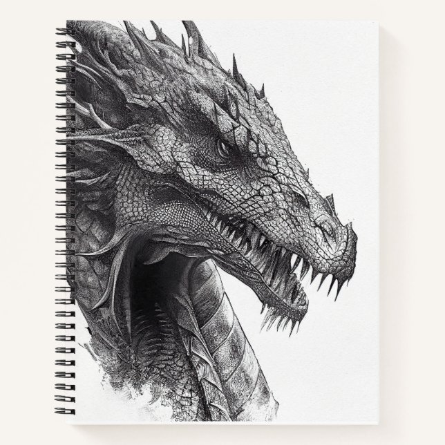 Cuaderno Dragon Fantastic Wild Nature Ilustracion animal (Anverso)