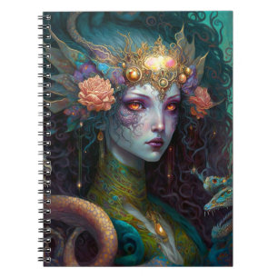 Cuaderno Dragon Goddess Queen Fantasy Art