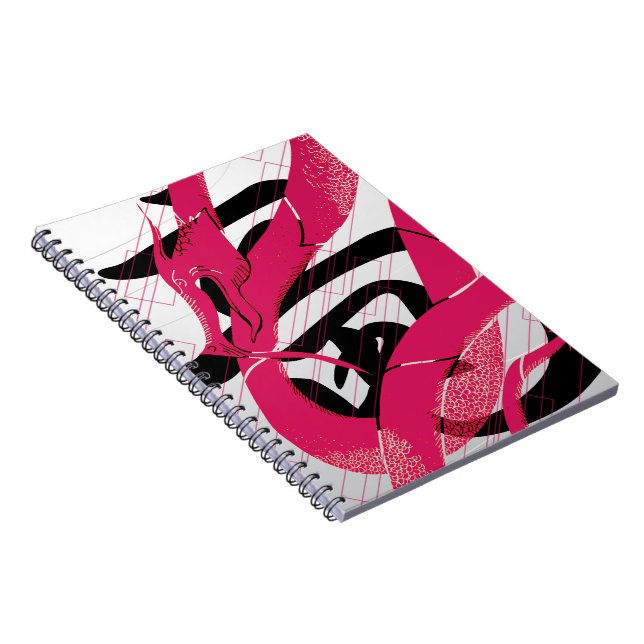 Cuaderno Dragón Hotrosado Dragón japonés fondo blanco (Lado Derecho)