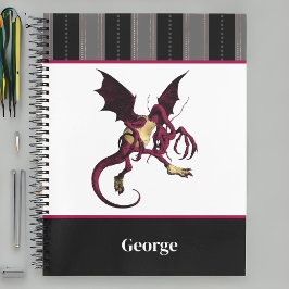 Cuaderno Dragón Jabberwocky con bandas monográficas y negra