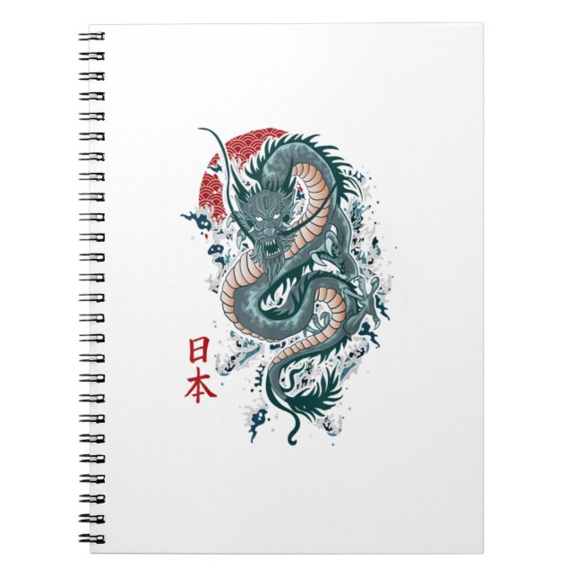 Cuaderno Dragón japonés de arte tradicional (Frente)