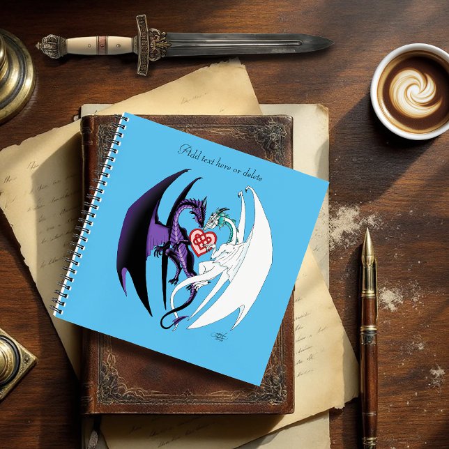 Cuaderno Dragon Love Heart Blue (Subido por el creador)
