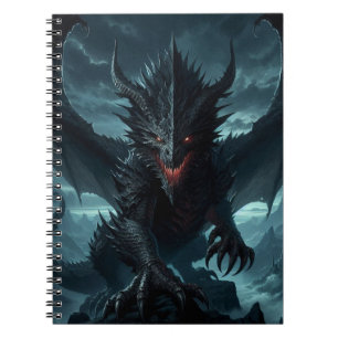 Cuaderno Dragón medieval oscuro