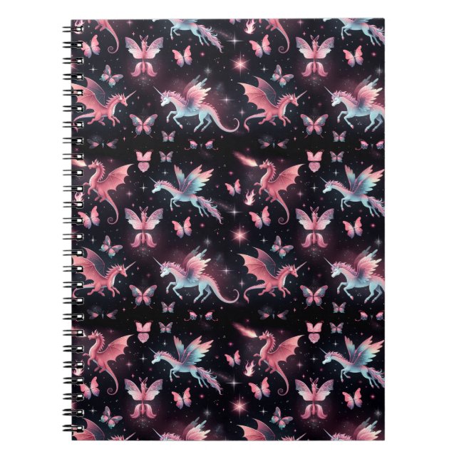 Cuaderno Dragón Mezcla Unicornio Rosa (Frente)