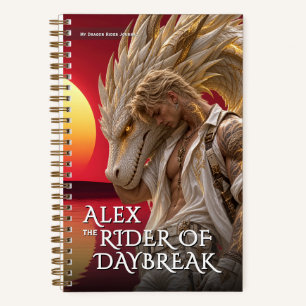 Cuaderno Dragón mítico de aventura del amanecer de fantasía