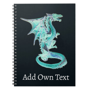 Cuaderno Dragón Mítico Fantástico de Color Azul Celeste Mag