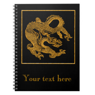 Cuaderno Dragón oriental de oro 01