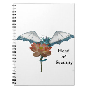 Cuaderno Dragon Pez Alrededor De La Flor