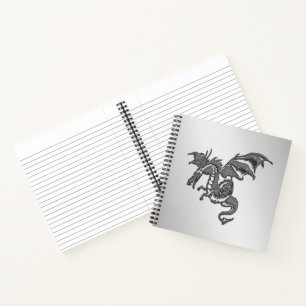 Cuaderno Dragón plateado