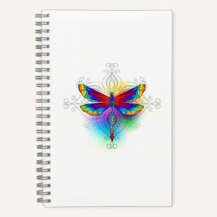 Cuaderno Dragón poligonal arcoiris