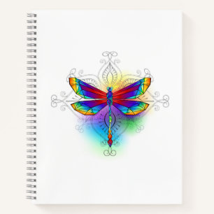 Cuaderno Dragón poligonal arcoiris
