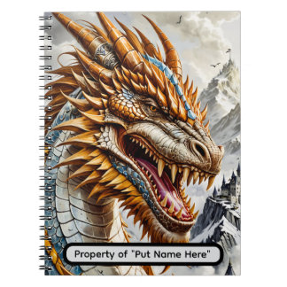 Cuaderno Dragón real dorado