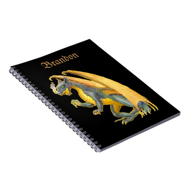 Cuaderno Dragón respiratorio personalizado (Lado Derecho)