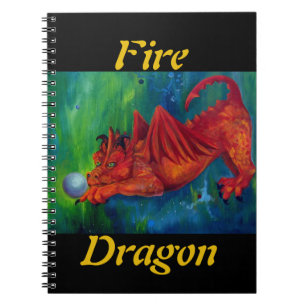 Cuaderno Dragón rojo de fuego