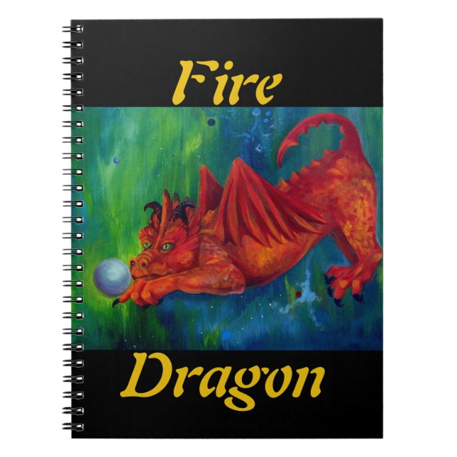 Cuaderno Dragón rojo de fuego (Frente)