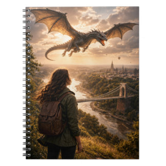 Cuaderno Dragón sobre el puente colgante de Clifton