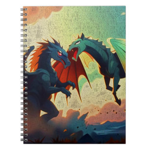 Cuaderno Dragón vs Pegasus - Arte Fantástico
