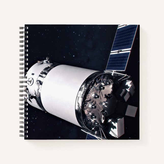 Cuaderno Dragon Xl Spacecraft Aproximándose A Una Puerta Lu (Anverso)