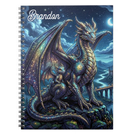Cuaderno Dragones Celestiales a la Luz de la Luna Personali