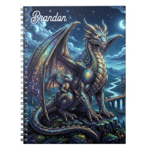 Cuaderno Dragones Celestiales a la Luz de la Luna Personali