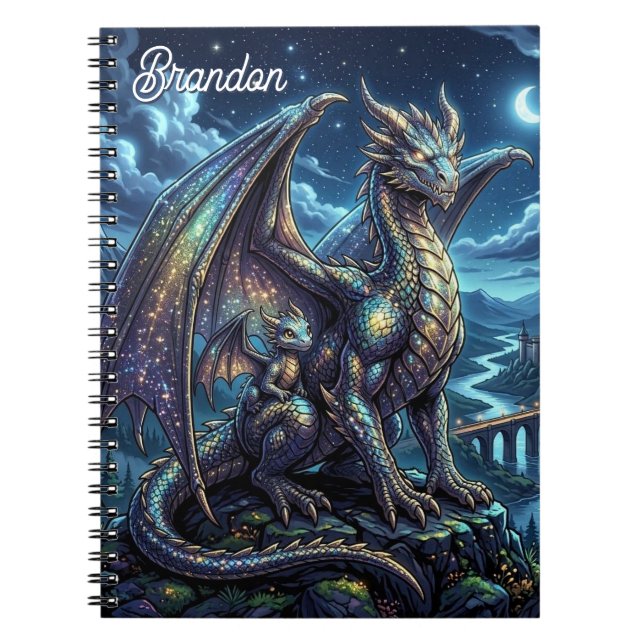Cuaderno Dragones Celestiales a la Luz de la Luna Personali (Frente)