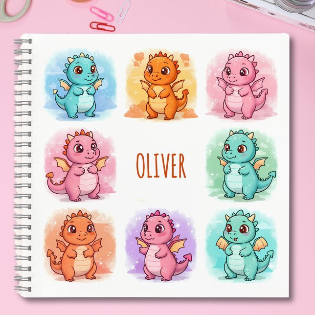 Cuaderno Dragones de Bebé Divertidos Personalizados (Subido por el creador)