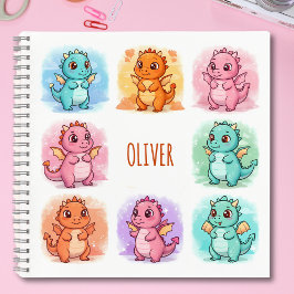 Cuaderno Dragones de Bebé Personalizados Divertidos