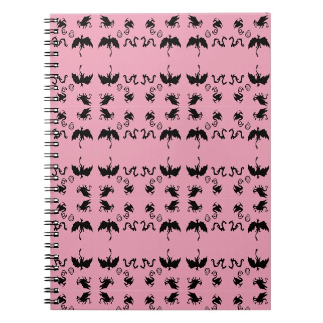 Cuaderno dragones pequeños rosados (Frente)