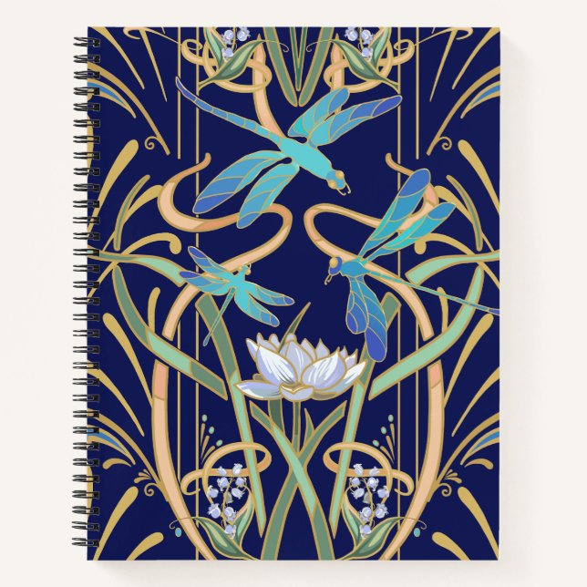 Cuaderno Dragonflies Art Nouveau (Anverso)