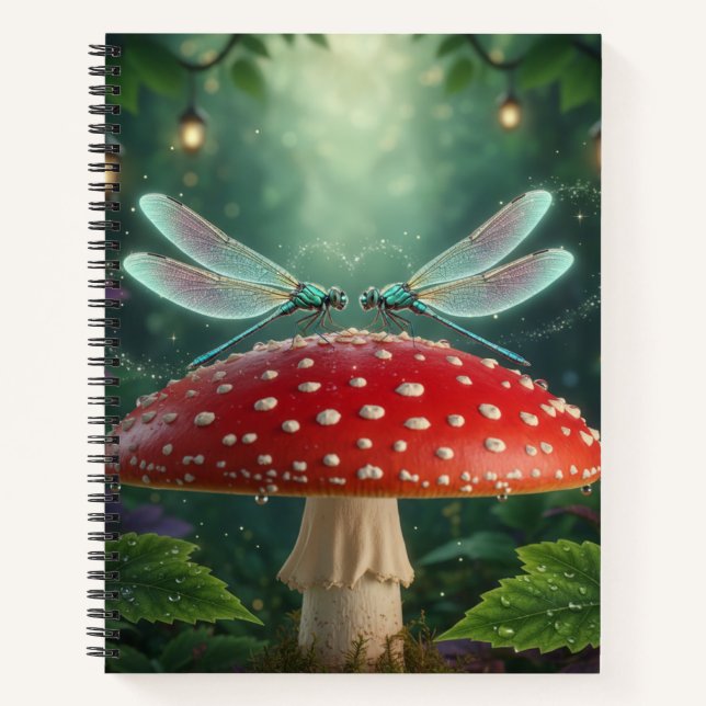 Cuaderno Dragonflies in love - Whimsical dreamy lindo (Anverso)