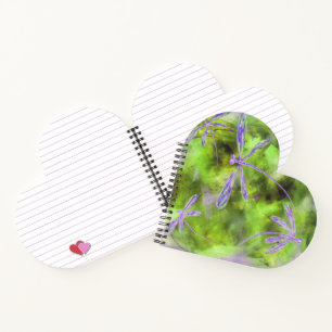 Cuaderno Dragonflies púrpura en Lime