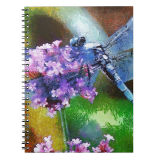 Cuaderno Dragonfly azul sobre el arte de los puntos de ajo