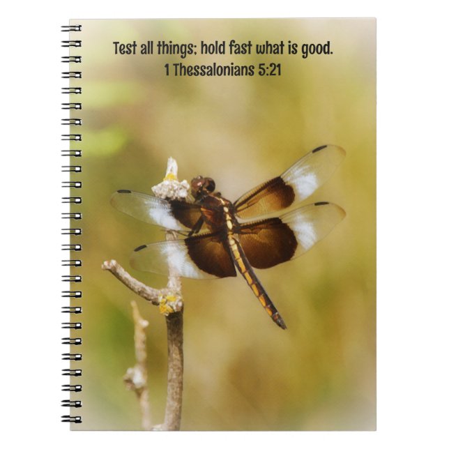 Cuaderno Dragonfly Bible Verse Faith Prayer Journal (Frente)