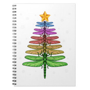 Cuaderno Dragonfly Christmas Tree Shirt Inspire Lover Xmas 