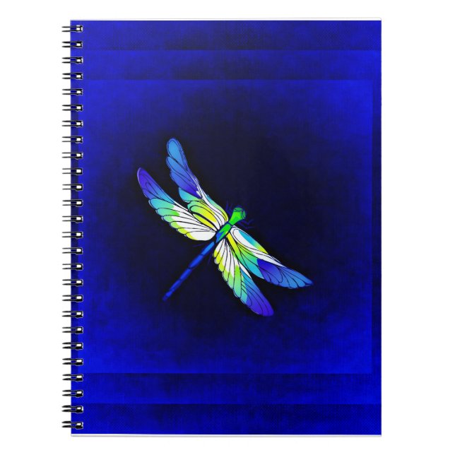 Cuaderno Dragonfly Electric Blue - Personaliza con un nombr (Frente)
