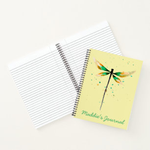 Cuaderno Dragonfly lindo ilustracion acuático