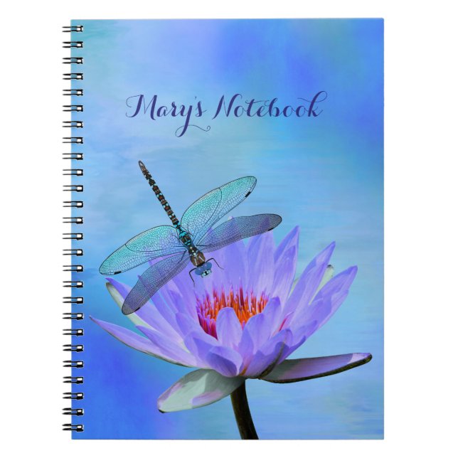 Cuaderno Dragonfly on Water Lily Notebook (Frente)