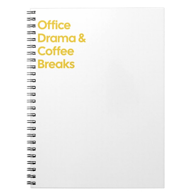 Cuaderno Drama de oficina y brechas de café (Frente)