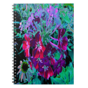 Cuaderno Dramatic Red, Purple and Pink Garden Flower