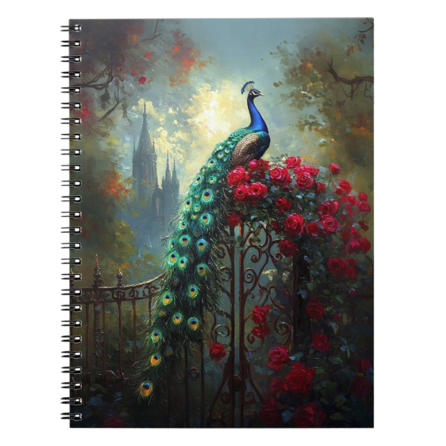 Cuaderno Dramático Peacock Roses Roses Gótico (Frente)