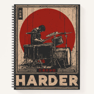 Cuaderno Dramero de Sol Rojo Arte de música motivacional