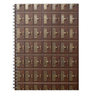 Cuaderno Drawers de catálogo de tarjetas de biblioteca de 